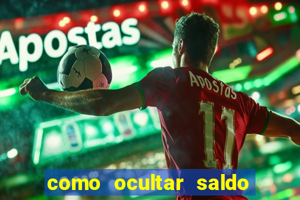 como ocultar saldo na betfair